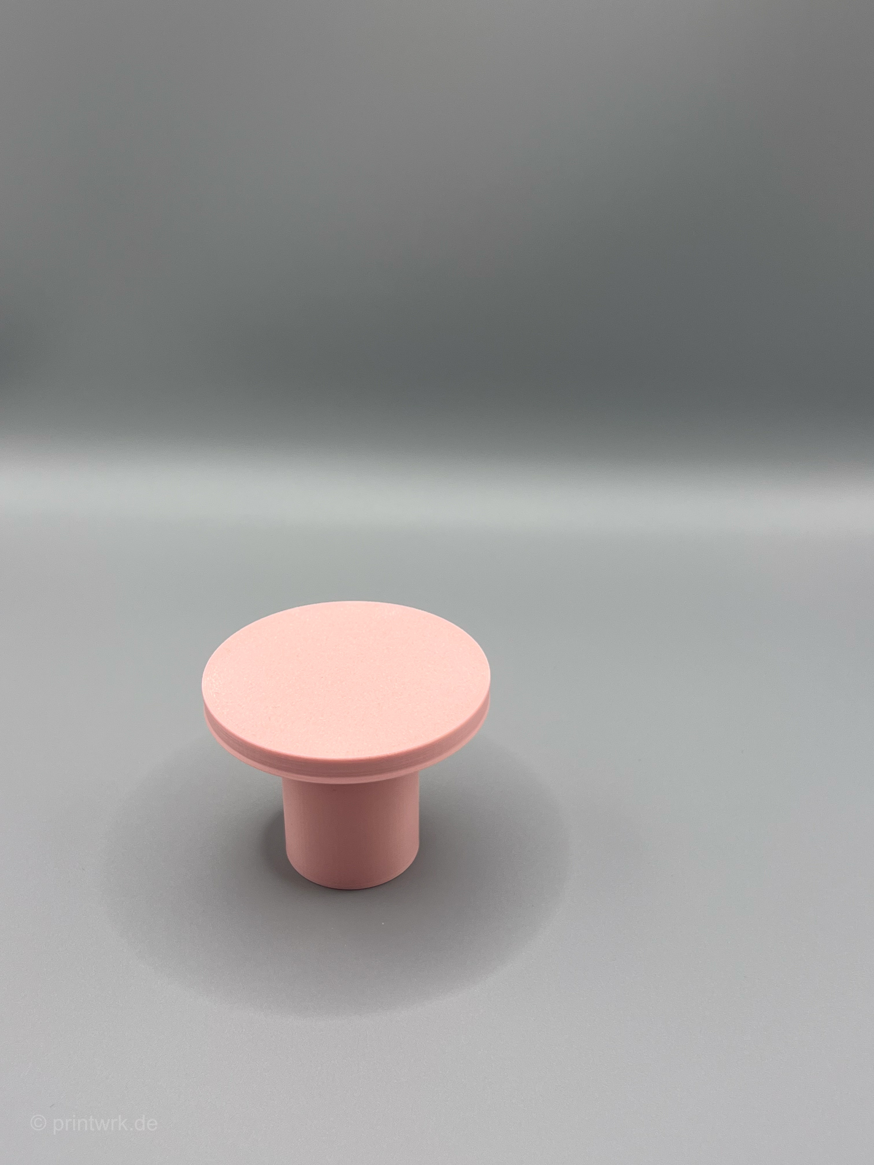 Runder 3D-gedruckter Wandhaken Classic in Peach Pink (Ø 60 mm), modern und stabil