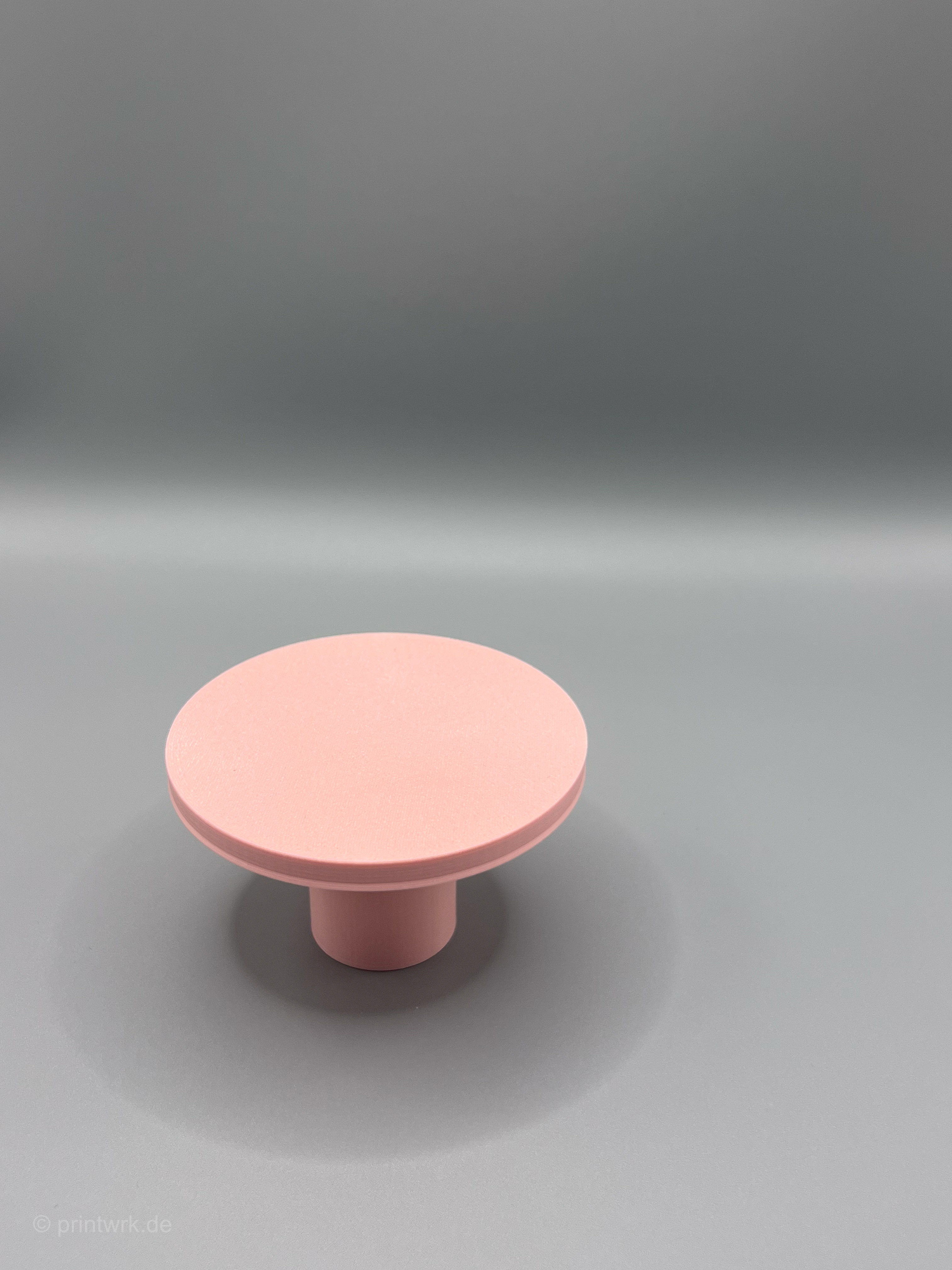 Runder 3D-gedruckter Wandhaken Classic in Peach Pink (Ø 80 mm), modern und stabil