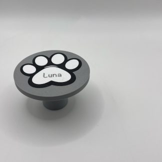 Wandhaken Pets - Pfote personalisierbar Ø 80 mm