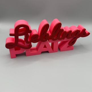 3D-Schriftzug „Lieblingsplatz“ – Deko zum Hinstellen