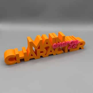 3D-Schriftzug „Main Character Energy“ – Deko zum Hinstellen