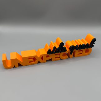 3D-Schriftzug „Unexpected Side Quest“ – Deko zum Hinstellen