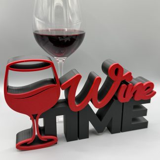 3D-Schriftzug „Wine Time“ – Deko zum Hinstellen