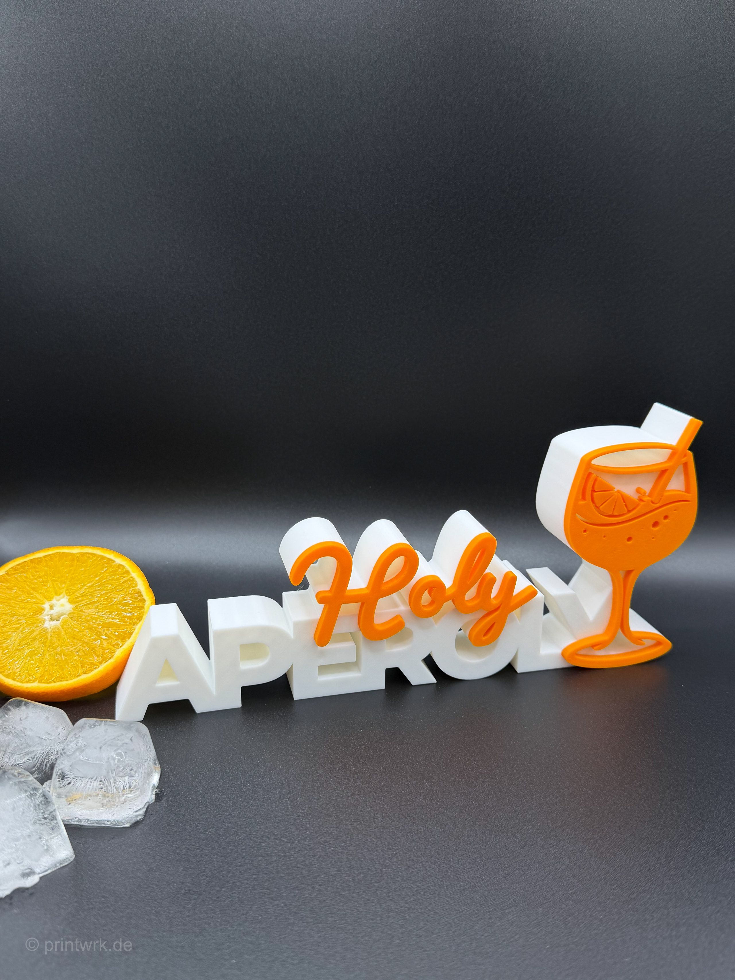3D-Schriftzug „Holy Aperoly“ – Deko zum Hinstellen