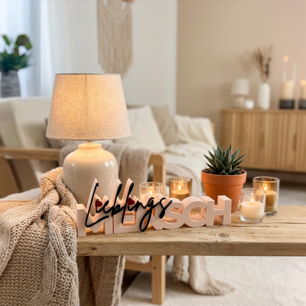 3D-Schriftzug „Lieblingsmensch“ – Deko zum Hinstellen – Bild 3