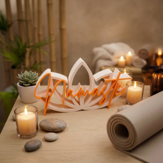 3D-Schriftzug „Namaste“ – Deko zum Hinstellen