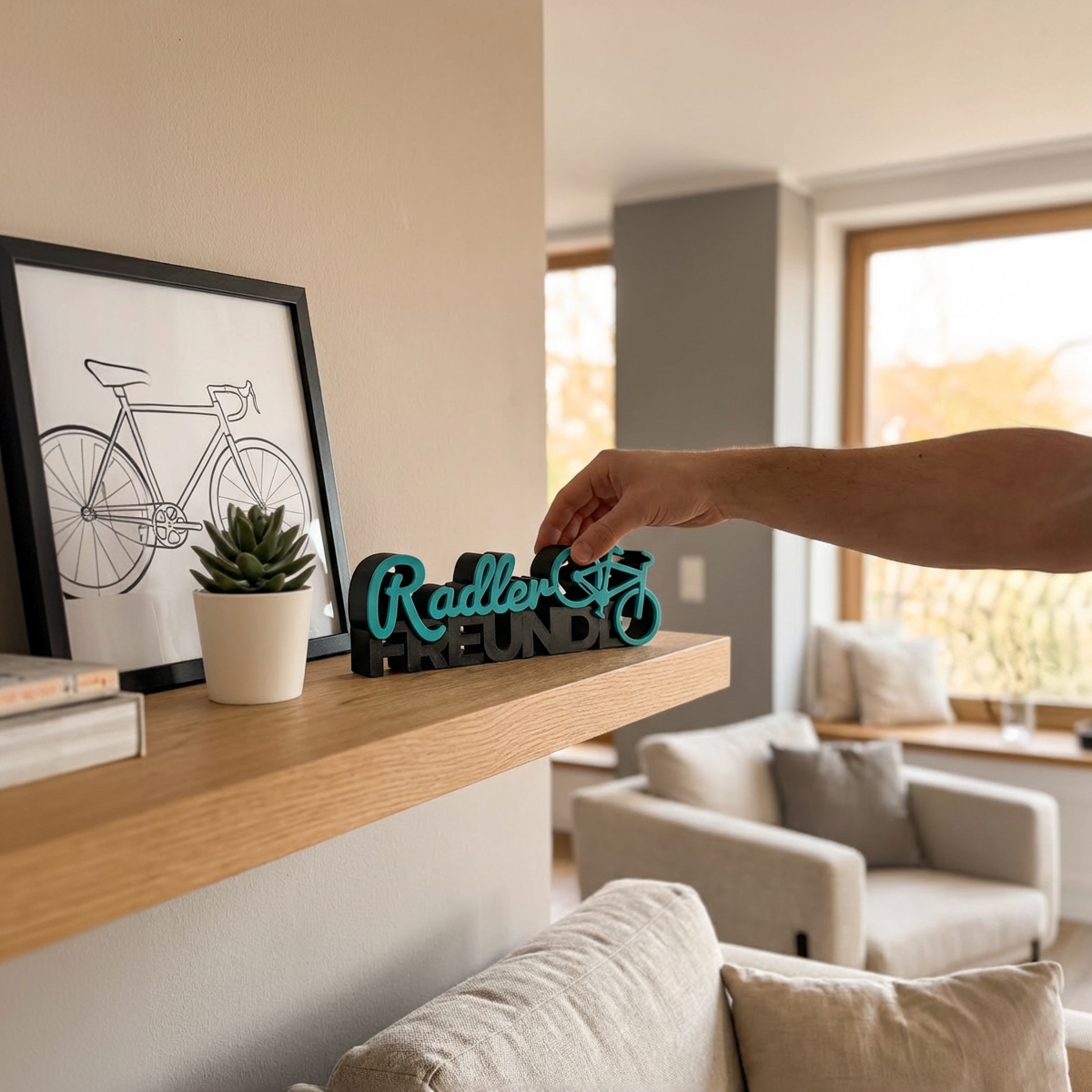 3D-Schriftzug „Radler Freunde“ – Deko zum Hinstellen – Bild 2
