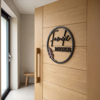 3D-Türschild - Personalisiert - "Familie"